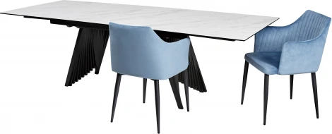 Стол IVAR 200 MARBLES KL-99 Белый мрамор, итальянская керамика М-City