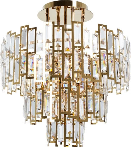 Потолочная люстра на штанге Arte Lamp Mintaka A1005PL-8GO (220V, хрусталь)