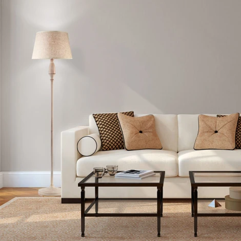 Торшер Eurosvet London 01081/1 белый с золотом (220V, выключатель)