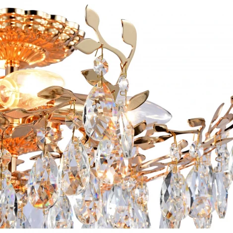 Потолочная люстра Stilfort Sofia 1031/03/08C (220V, хрусталь, листья)