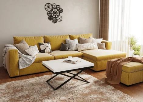 Стол трансформер 1, черный/белый ГЗМИ Орфей 102147