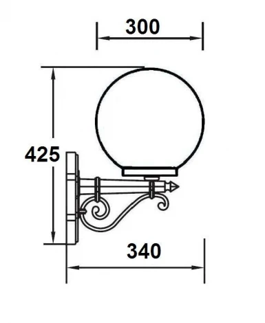 Настенный фонарь уличный Oasis Light 88201L Bl (220V, шар, IP44)