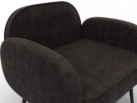 Кресло Лига-086 (Фанера/Металл/Велюр/Коричневый) Лига Диванов 132445
