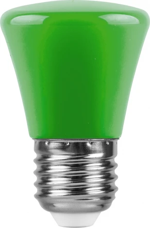 25912 Лампочка светодиодная E27 1W 220V груша зеленая Feron 25912