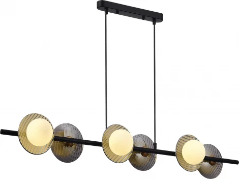 Подвесной светильник ST Luce Noon SL1521.403.06 Черный/Дымчатый, Белый G9 6*5W 4000K (220V, на проводе)