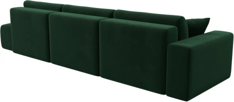 Диван прямой Лига-036 НПБ Модерн Лонг подлокотник слева (Зеленый/Велюр) Лига Диванов арт.121359L