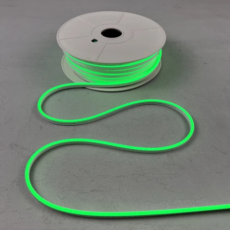 Односторонний Гибкий Неон 8х16мм Зеленый 12В, IP65 Laitcom FR-23516
