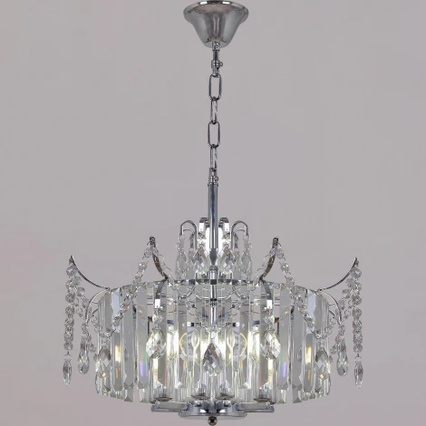 Подвесная люстра хрустальная Reluce 51159-0.4-08 CR (220V, на цепи)