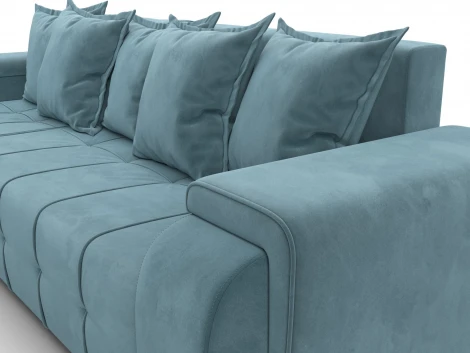 Диван угловой Лига-121 левый угол (ДСП,Брус,Велюр/Бирюзовый) Лига Диванов 137346L