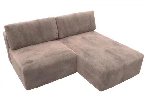 Диван угловой модульный Лига-060 НПБ угол универсальный (ЛДСП,Брус,Фанера/Пластик/Велюр/Бежевый) Лига Диванов 129494