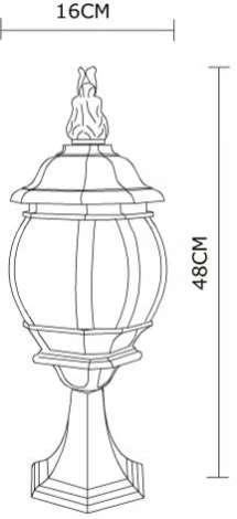 Наземный фонарь Arte Lamp Atlanta A1044FN-1BG
