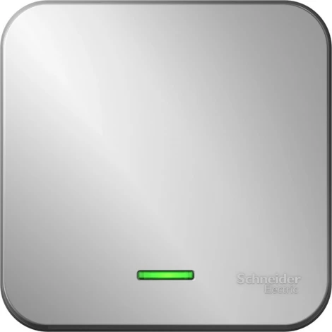 Выключатель накладной одноклавишный с подсветкой (алюминий) Systeme Electric Blanca BLNVA106113