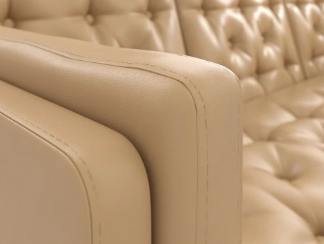 Диван Arsko Айверс Б орех кремовый кожзам