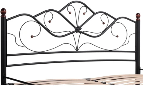 Двуспальная кровать Woodville Виктори 2 160х200 черная 402992