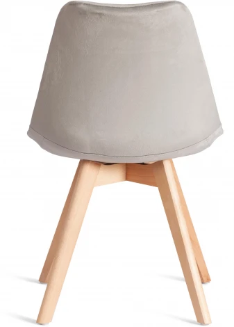 Стул TULIP SOFT (mod. 053V) / 1 шт. в упаковке (Дерево,Пластик,Вельвет /Светло-серый)