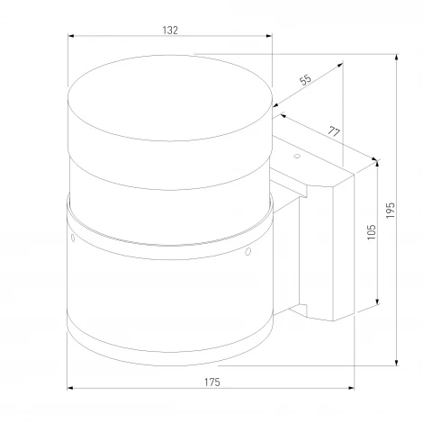 Настенный светильник светодиодный Elektrostandard Techno 1530 TECHNO LED 3000K чёрный