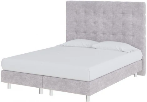 PROxSON Кровать Madrid Boxspring Lift (Ткань: Велюр Лофти Серый) 80x200