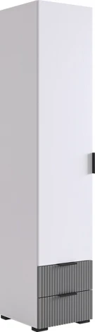 Зефир Шкаф однодверный 107.01 Mebelson (ЛДСП,ПВХ,МДФ,Металл/Светлое дерево,Серый) арт.UL.107-M.103.01.3263