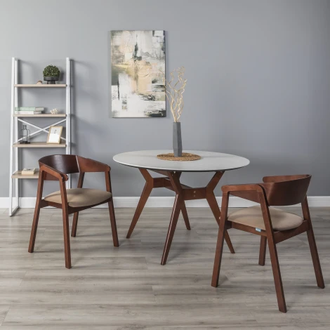 Кресло Dalia Beige/Темный орех R-Home арт.400012320h_diagbeige_nut