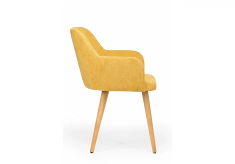 Стул деревянный Инфини горчичный (ocean 016) / светлое дерево 631751