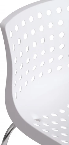 Стул SKALBERG (mod. C-084-A) металл/пластик, 46 х 56 79 см, White (белый) / Chrome (хром) Tetchair 19260