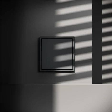 Выключатель с самовозвратом одноклавишный (графит) Voltum S70 VLS010607