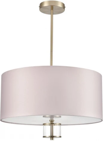 Потолочная люстра на штанге Lumion Damona 8109/5C латунь титаниум/бежевый, металл/текстиль/стекло E14 5*40W 220V (круглые)