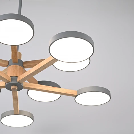 Потолочная люстра на штанге LED TURNA DBL L10 Gray ImperiumLoft Turna-Dbl01 (229088-26, Умный дом, WiFi, голосовое управление)