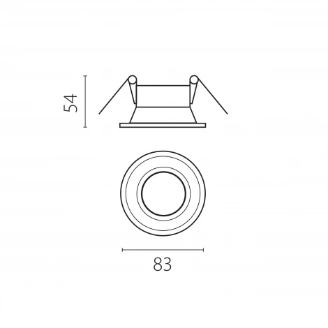 Встраиваемый светильник без источника света в подвесном потолке Lightstar Domino Solo 214607-SOLO