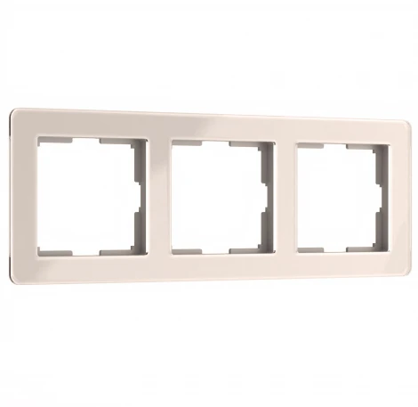 Рамка на 3 поста Acrylic (айвори) Werkel W0032743 (a060539)