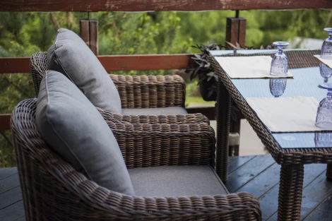 Кресло из искусственного ротанга, цвет коричневый 4SIS Кон Панна YH-C1808W brown