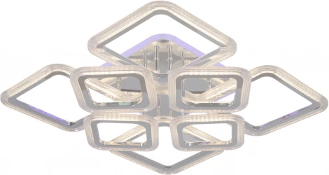 Потолочная люстра светодиодная на штанге с пультом Reluce 09826-3.3-4+4C CR (RGB) (220V)