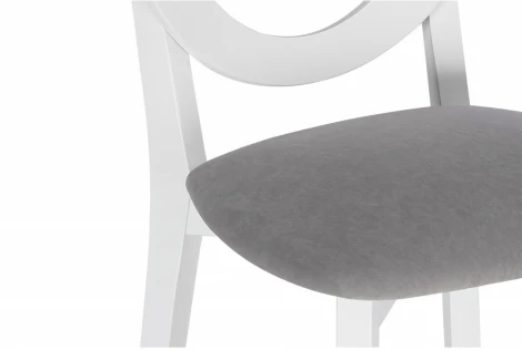 Обеденный стул Woodville Марти Максимал (Дерево, Ткань/Белый) арт.620129