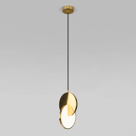 Подвесной светильник светодиодный Eurosvet Lang в стиле лофт 50225/1 LED золото (220V, на проводе)