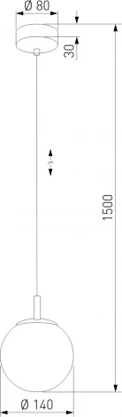 Подвесной светильник TK Lighting Cadix 759 Gold (220V, на проводе, шар)