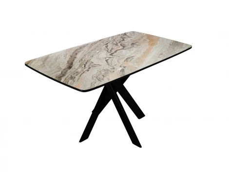 Стол DikLine DKB110, Керамика Venetian Brown Light глянец, опоры черные 00-00081184