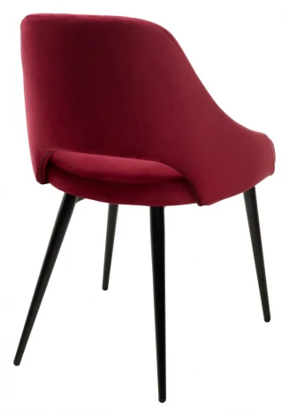 Обеденный стул M-City FANTINE-LS ВИННЫЙ #16, велюр / черный каркас