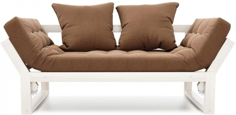 Кушетка Arsko Амбер беленый дуб коричневая рогожка