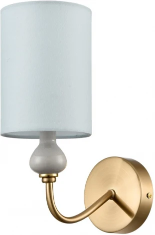 Бра Lumion Anri 6590/1W латунь/мятный зеленый, металл, керамика/текстиль E14 1*40W 220V