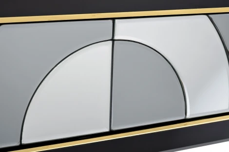 Консольный стол Garda Decor KFG122 (Черный,Золото/Черный,Золото)