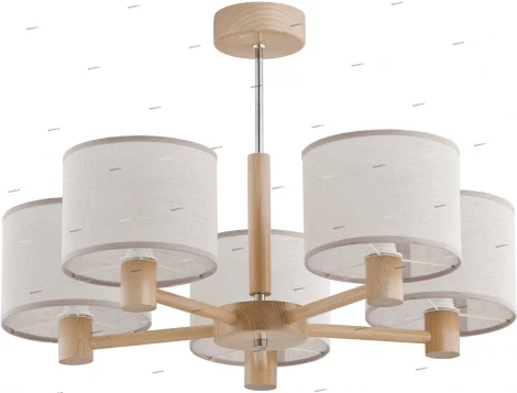 Люстра потолочная Alfa Vanila, 5 плафонов, бежевый