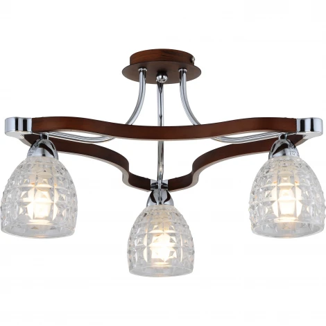 Потолочная люстра N-Light 415 415-03-13 chrome + walnut