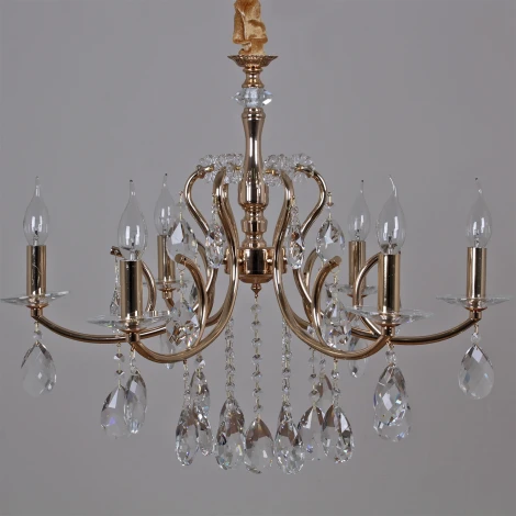 Подвесная люстра ILLUMICO IL2326-6POR-39 GD (220V, на цепи, подсвечник, свеча)