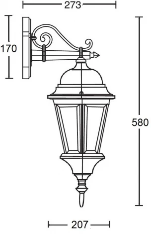 Настенный фонарь уличный Oasis Light ASTORIA 2 91402L 02 cover Gw (220V, IP44)