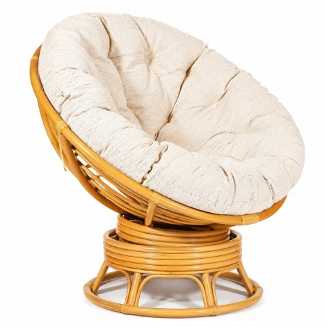 Кресло-качалка Папасан/Papasan (W 23/01 B) /с подушкой/ 115х78х104см, медовый, ткань старт Tetchair 6808