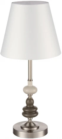 Настольная лампа Lumion Kentuki 8283/1T никель/белый, металл/керамика/текстиль Е14 1*40W 220V