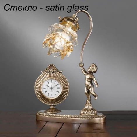 Интерьерная настольная лампа с часами Nervilamp M 4/ST (220V, часы)