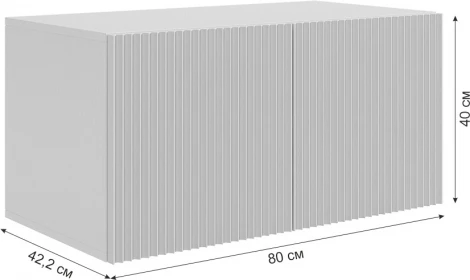 Зефир Антресоль двухдверная 118.01 Mebelson (ЛДСП,МДФ/Светлое дерево,Белый) арт.UL.118-M.103.01.3262