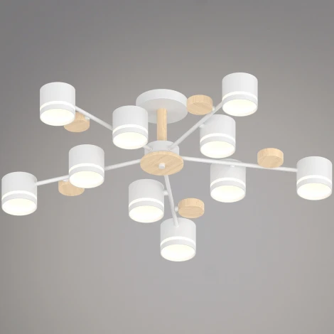 Потолочная люстра на штанге Reluce 68730-0.3-10 GX53 WH+WOOD