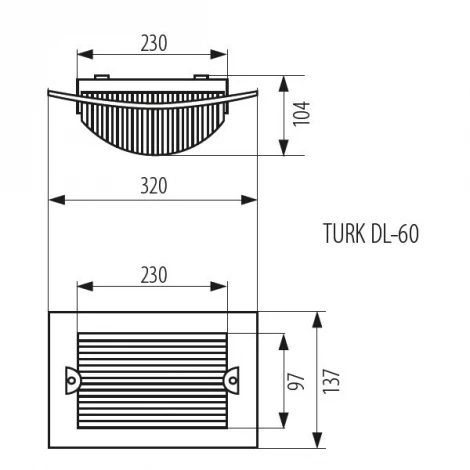 Потолочный светильник уличный IP54 Turk Kanlux Dl 7025 (220V)